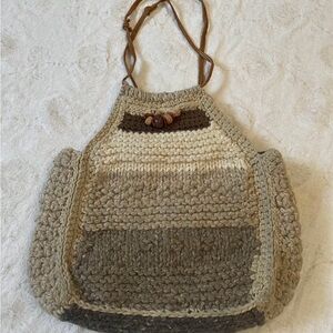 VINTAGE Hand Knit Shoulder Bag